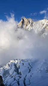 <h5>Laiguille du midi vue du refuge des Gds Mulets</h5>