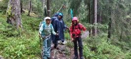 <h5>Départ du Tunnel du Mont Blanc sous une grosse pluie</h5>