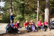 <p>La première pause au col du Comte</p>